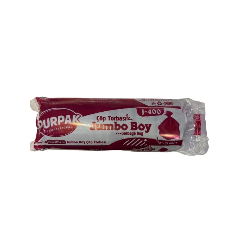 Purpak Jumbo Boy 80X110 400 Gr 10 Adet Çöp Torbası